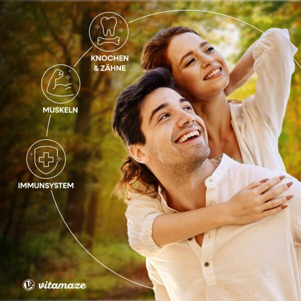 Vitamin D3 K2 5000 IE mit Vitamin K2 MK7 All Trans Form, 1+ Jahre Vorrat, 180 Tabletten Vitamin D ohne unnötige Zusatzstoffe, in Deutschland hergestellt – Bild 4