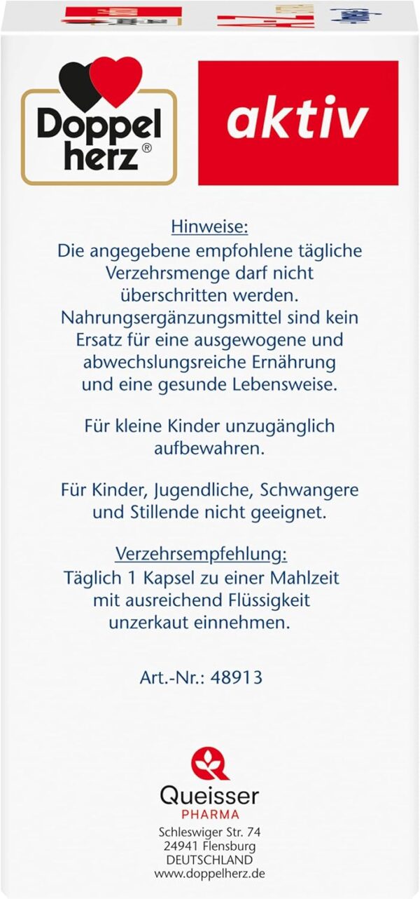 Doppelherz A-Z + Omega-3 Extra - 20 Vitamine, Mineralstoffe & Spurenelemente + Omega-3 + Lutein - Nur 1 Kapsel täglich - 120 Kapseln – Bild 3