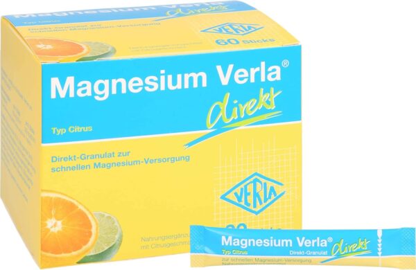 Verla-Pharm Arzneimittel GmbH & Co. KG Magnesium Verla direkt Citrus Direkt-Granulat, 60 St. Beutel – Bild 3