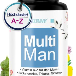 🆄🅽🆂🅴🆁 𝗧𝗜𝗣𝗣: Multivitamin Tabletten A-Z [26X HOCHDOSIERT] für Männer mit Ginseng & Tribulus Komplex + Laborgeprüft in Deutschland