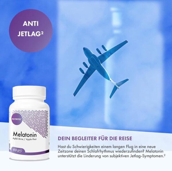 Nutritec Melatonin Tabletten für Reise und Jetlag – Bild 3