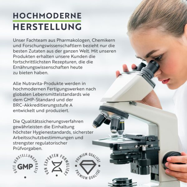 L-Tryptophan 500mg Hochdosiert - 270 Vegane Tabletten - Aus Pflanzlicher Fermentation - Premium Qualität L Tryptophan - Ohne Synthetische Bindemittel und Füllstoffe - Hergestellt von Nutravita – Bild 7