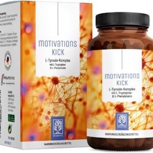 NATURTREU® L-Tryptophan Kapseln kombiniert mit L-Tyrosin-Komplex 500mg & 226,7 mg L-Phenylalanin pro Tagesdosis - Vegan und in Deutschland produziert