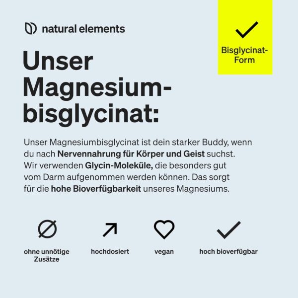 Magnesiumbisglycinat - Premium: Chelatiertes Magnesium - 180 Kapseln - 300mg elementares Magnesium pro Tagesdosis - Laborgeprüft, vegan, hochdosiert – Bild 3