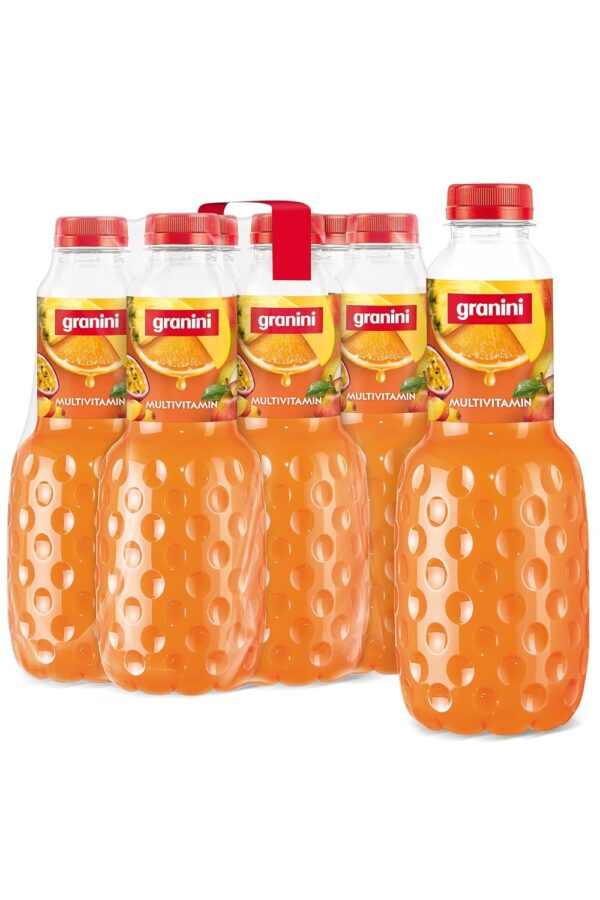 granini Trinkgenuss Multivitamin (6 x 1l), mindestes 50% Frucht, Mehrfruchtnektar, vegan, natürlich, mit Pfand