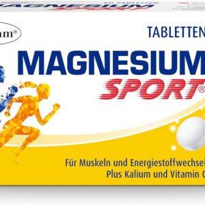 Dr. Böhm Magnesium Sport Tabletten: Für Muskeln und Energiestoffwechsel, mit Magnesium, Kalium und Vitamin C, ideal für Sportler, 60 Stück