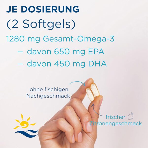 Nordic Naturals, Ultimate Omega, 120 glutenfreie Softgels, 1280mg Omega-3 je Dosis, Sojafrei, GMO frei, Zitronengeschmack – Bild 5