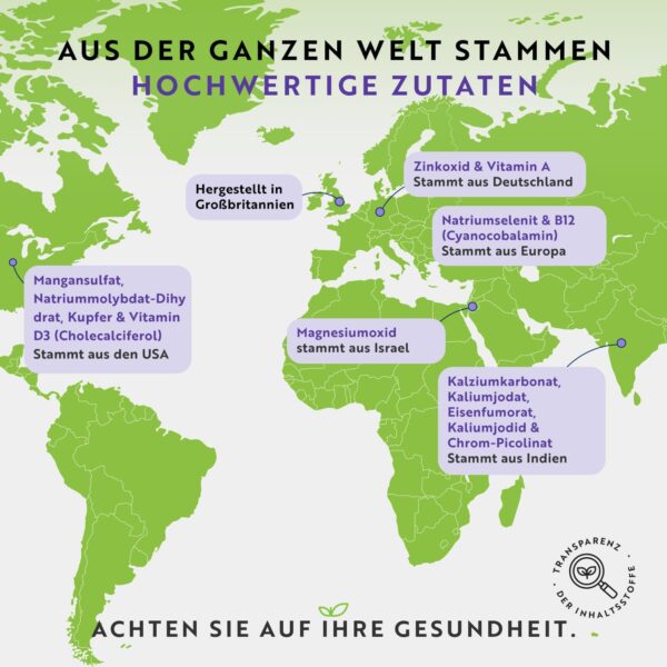Multivitamin & Mineralstoffe - 365 hochdosierte Tabletten mit Bioaktiv-Formen und Premium-Rohstoffen - Unabhängig Laborgetestet - vegane, Multivitamintabletten mit 26 aktiven Vitamine – Bild 5