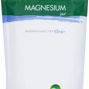 Magnesium-Pur Pulver 500g Nachfüllbeutel pures Magnesiumcitrat Pulver, hoch bioverfügbar, vegan, ohne Zusätze