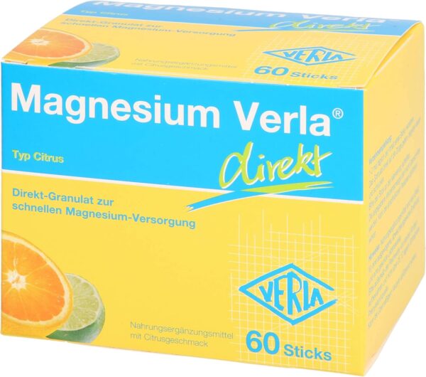 Verla-Pharm Arzneimittel GmbH & Co. KG Magnesium Verla direkt Citrus Direkt-Granulat, 60 St. Beutel – Bild 4
