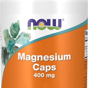 Now Foods, Magnesium Caps, 400 mg, 180 vegane Kapseln, Laborgeprüft, Mineralien, Glutenfrei, Sojafrei, Vegetarisch