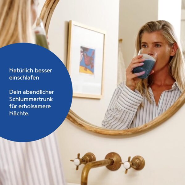 Nerven-Elixier - Melatonin, Magnesium, B-Vitamine & Aminosäuren für natürliches Stressmanagement & Entspannung am Abend - Pflanzliche Mischung mit Blaubeer-Geschmack - 400g Pulver von Alpha Foods – Bild 2