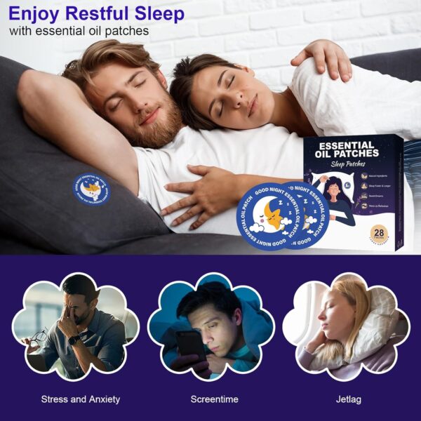 Sleep patches, tiefschlafpflaster für erwachsene,super patch,schnell wirkende Inhaltsstoffe, ganz natürliche schlafpflaster zum durchschlafen, 28er packung -lavendel – Bild 4