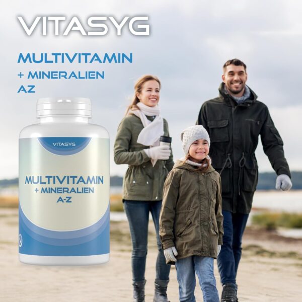 Vitasyg Multivitamin - 365 Tabletten - Jahresvorrat - 1 Tablette täglich, 1er Pack (1 x 475 g) – Bild 4