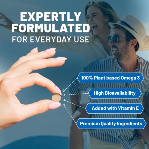 Prowise Vegan Omega-3 DHA aus Algenöl | 60 Softgelkapseln mit Vitamin E | 400mg DHA + 10mg Vitamin E | 100% pflanzlich | rein & nachhaltig angebaut – Bild 4