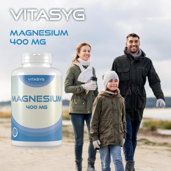 Magnesium 400-300 Kapseln (10 Monatsvorratdose) mit 400mg reinem Magnesium pro Kapsel - ohne Magnesiumstearat - Made in Germany – Bild 4