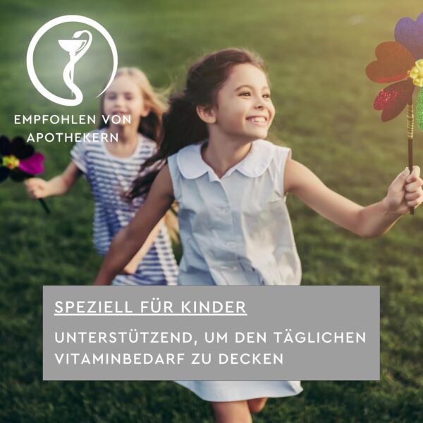 SUNLIFE Multivitamin Kinder Bärchen 60 Lutschtabletten 1 x 60 Stück - Multi Vitamin Kinder mit Himbeer-Geschmack - gluten- & zuckerfrei - Kinder Multivitamin Tabletten mit 10 Vitaminen & Calcium – Bild 2
