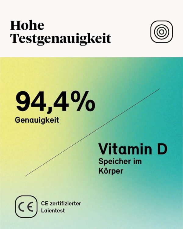 TRIGNOSTICS Vitamin D Test für zuhause - schneller Vitamin-D-Mangel Selbsttest | 2 Bluttests für zuhause ohne Labor | Probenentnahme durch Piektest am Finger | leicht abzulesen mit Hilfe der Farbkarte – Bild 5