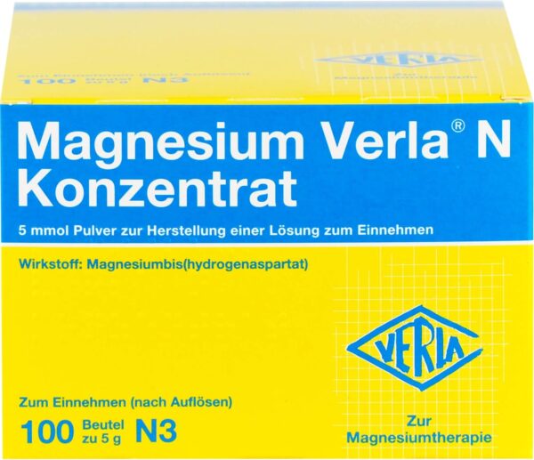MAGNESIUM VERLA N Konzentrat Plv.z.H.e.L.z.Einn. 100 St