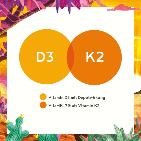 Vitamin D3 + K2 - hochdosiert 4.000 IE - 160 Kapseln - vitaMK-7, 99,99% All-Trans und pflanzliche Omega 3 Fettsäuren aus Leinsamen und Algen - SONNENVITAMINE – Bild 4