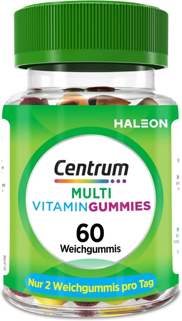 Centrum Gummies Multi, 60 St. - Leckere Multivitamin Gummies mit wichtigen Mikronährstoffen für Erwachsene zur Unterstützung der Ernährung.