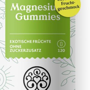 NATURE LOVE® Magnesiumcitrat Gummies – 120 Stück – ohne Zuckerzusatz – 188 mg Magnesium pro Tagesdosis für Erwachsene, 126 mg für Kinder – Alternative zu Kapseln & Tabletten – vegan und laborgeprüft