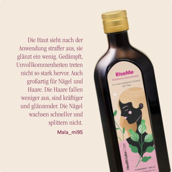Vegan Omega 3 6 9, Premium Öl flüssig mit Vitamin A, D, E, Omega 3 6 9 hochdosiert, die Gesundheit und den Zustand der Haut unterstützen, 250 ml Himbeergeschmack – Bild 6
