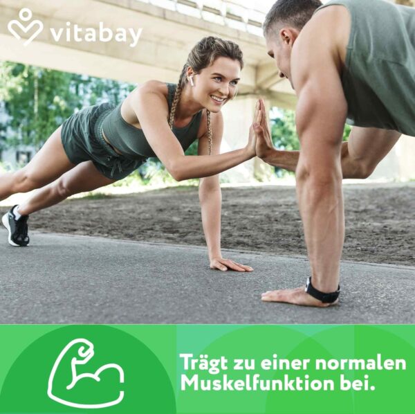 Vitabay Magnesium Malat 1000mg Hochdosiert - 180 Tabletten Vegan & Laborgeprüft - Magnesium Hochdosiert Kapseln - Trägt zu einem normalen Energiestoffwechsel und einer normalen Muskelfunktion bei – Bild 3