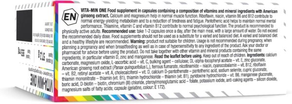 OLIMP SPORT NUTRITION OLIMP- Vita-Min One Caps. Ergänzt die tägliche Ernährung mit hochwertigen Vitaminen und Mineralien. (60 Kapseln) , 60 Stück (1er Pack) – Bild 6