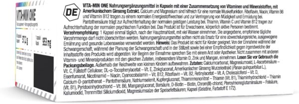OLIMP SPORT NUTRITION OLIMP- Vita-Min One Caps. Ergänzt die tägliche Ernährung mit hochwertigen Vitaminen und Mineralien. (60 Kapseln) , 60 Stück (1er Pack) – Bild 5