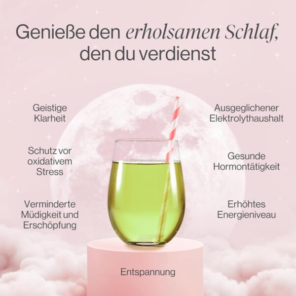 Sleep Calm Drink - Entspannung mit Glycin, L-Theanin, GABA, Magnesium, Vitamin B6 und Mangan - Ohne Melatonin - 30 Beutel für 30 Tage - Tummy Tox – Bild 2