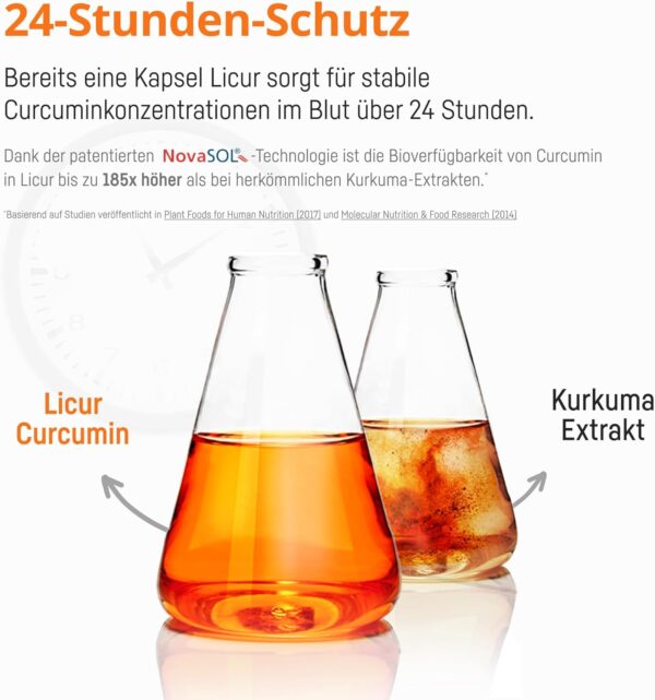 Kurkuma Kapseln mit Vitamin D3 – 185x Höhere Bioverfügbarkeit – Hochdosiertes Mizellen Curcumin – 1 Kapsel Täglich – Entspricht 6.600 mg Kurkuma Pulver – Licur 7000 mit Vitamin D (Monatspack) – Bild 5
