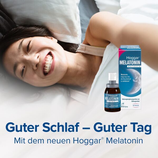 Hoggar MELATONIN balance - Einschlafspray - Nahrungsergänzung mit Melatonin zur Verkürzung der Einschlafzeit und bei Jetlag - mit Vitamin B6-20 ml Spray – Bild 9