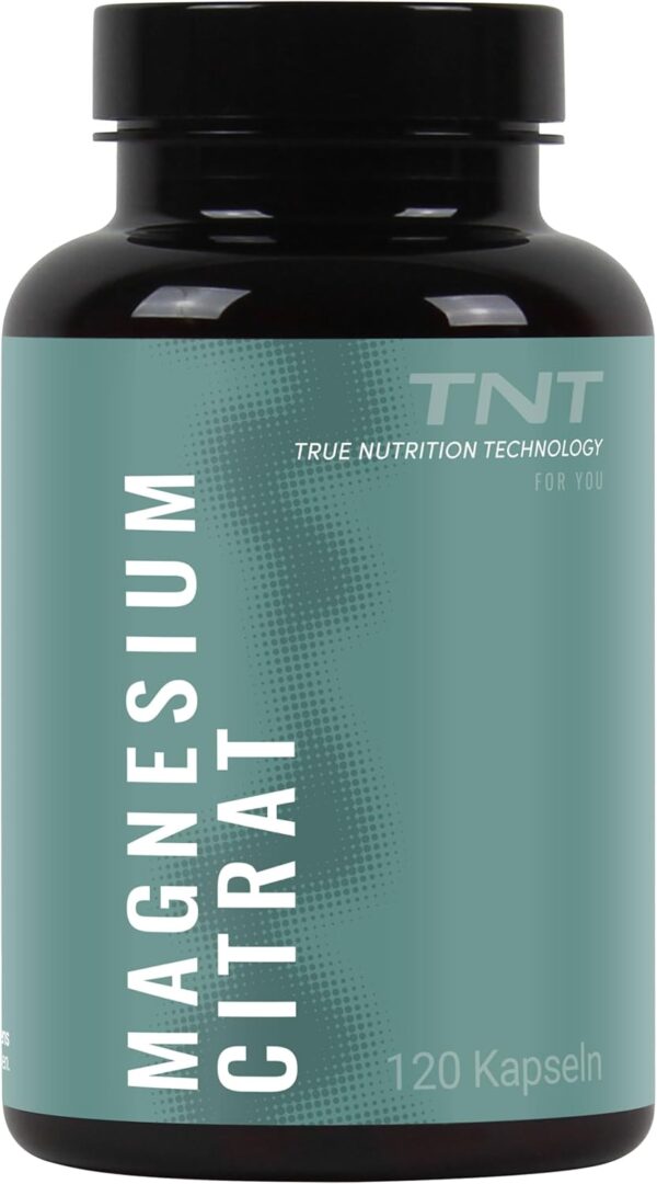 Magnesium Citrat Kapseln • 300mg pro Portion • 120 Kapseln • hochdosiert für 2-4 Monate • Laborgetestet & Reines Magnesiumcitrat