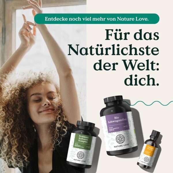 NATURE LOVE® Vitamin D3 1000 (50ml flüssig) – Laborgeprüfte 1000 I.E. pro Tropfen – in MCT-Öl aus Kokos – Vitamin D hochdosiert – hoch bioverfügbar, sehr hohe Stabilität und ohne unnötige Zusätze – Bild 7