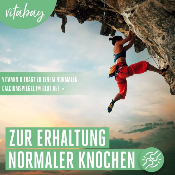 Vitabay - Vitamin D3 10000 I.E. - 120 Vegane Vit D 10000 Tabletten - Vitamin D Hochdosiert - Laborgeprüft – Bild 4