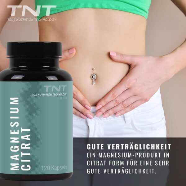 Magnesium Citrat Kapseln • 300mg pro Portion • 120 Kapseln • hochdosiert für 2-4 Monate • Laborgetestet & Reines Magnesiumcitrat – Bild 4