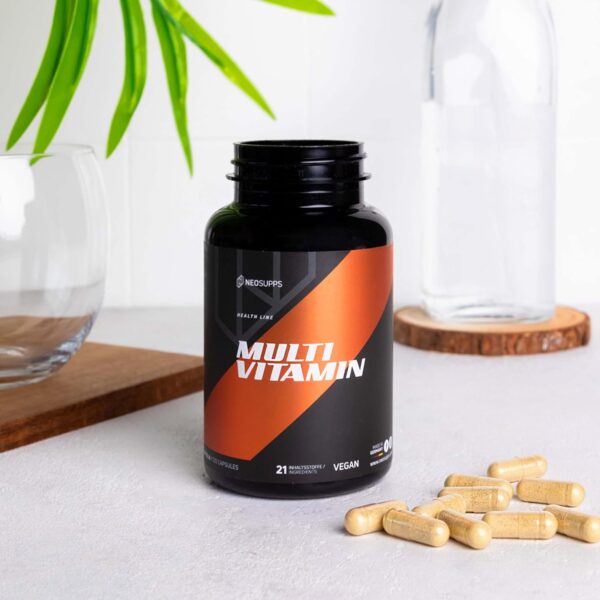 NEOSUPPS Hochdosiertes Multivitamin I MADE IN GERMANY I 21 Vitamine & Spurenelemente I Vegan I 120 Kapseln – Bild 3
