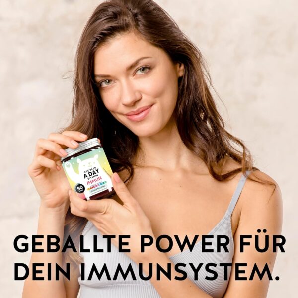 Multivitamin Gummibärchen Hochdosiert - Immun-Komplex mit Vitaminen A C D E und B-Vitamine B12 B6 Biotin Folsäure - 90 Stück - Vegan - Zuckerfrei - Bears with Benefits – Bild 2