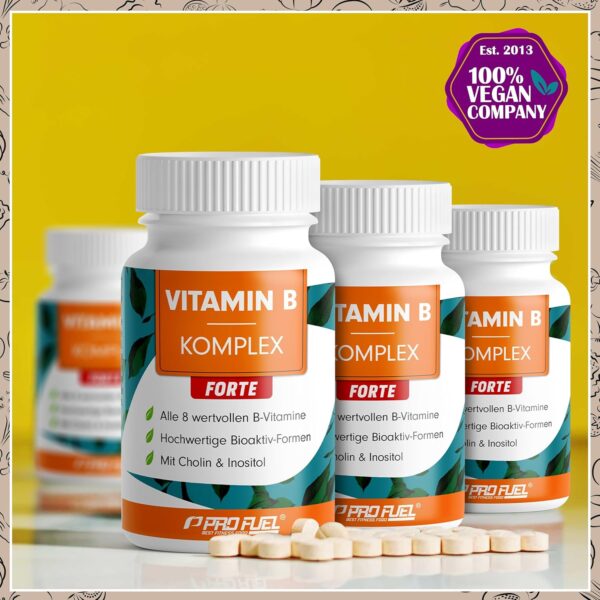 Vitamin B Komplex hochdosiert - 180 Tabletten - alle 8 B-Vitamine (B1, B2, B3, B5, B6, B7, B9, B12) + Co-Faktoren Cholin & Myo-Inositol - laborgeprüft mit Zertifikat - vegan - Vorrat für 6 Monate – Bild 4