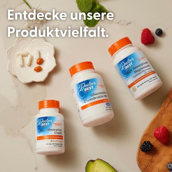 Doctor's Best, Vitamin D3, 5.000IU, Hochdosiert, Depot Wochendosis, 180 Weichkapseln, Laborgeprüft, Sojafrei, Glutenfrei, Ohne Gentechnik – Bild 8
