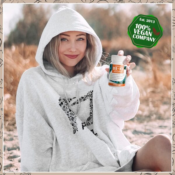 Vitamin D3 K2 VEGAN - 120 Tabletten mit 5000 IE D3 + 200 mcg K2 (MK7) - Vitamin D3 hochdosiert und vegan - reicht für 19 Monate - laborgeprüft mit Zertifikat - ohne unerwünschte Zusatzstoffe – Bild 4