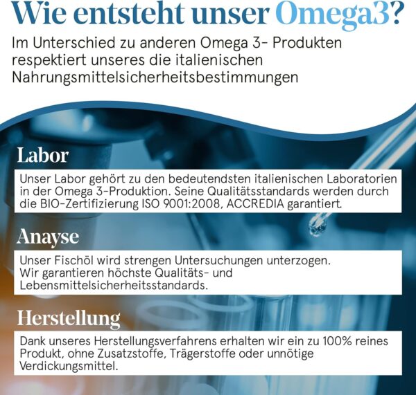 Omega 3 Kapseln Hochdosiert (500 KAPSELN) Mit Vitamin E Natürlich - 2000 mg Reines Fischöl in Triglycerid - Form Pro Dosis Für Eine Bis zu 70% Höhere Aufnahme - 600 mg EPA und DHA pro Dosis. – Bild 5