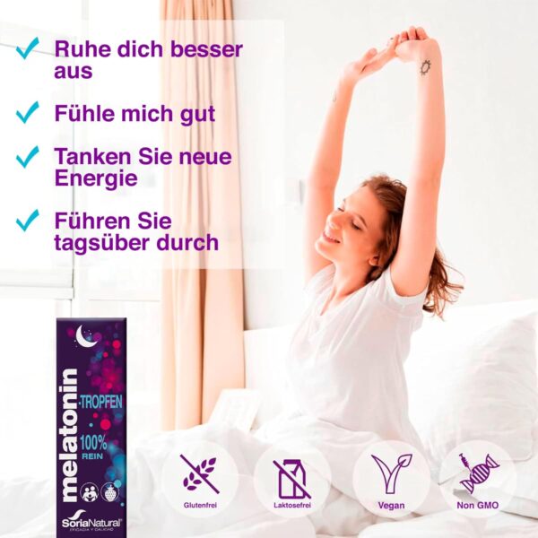 Melatonin Tropfen 330 Nächte - 50ml Melatonin Hochdosiert Um Besser zu Schlafen und Einen Tiefen, Erholsamen Schlaf zu genießen - Spray und Tabletten Alternative – Bild 4