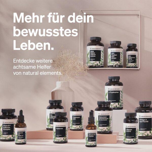 Magnesiumbisglycinat - Premium: Chelatiertes Magnesium - 180 Kapseln - 300mg elementares Magnesium pro Tagesdosis - Laborgeprüft, vegan, hochdosiert – Bild 6