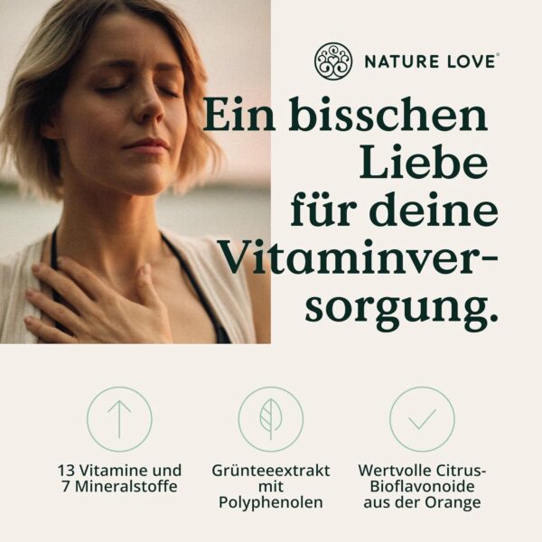 Multivitamin Komplex – 180 vegane Kapseln – Vitamine A-Z & Mineralstoffe – mit Grünteeextrakt und Citrus-Bioflavonoiden – hochdosiert und mit Bioaktiv-Formen – laborgeprüft, ohne unnötige Zusätze – Bild 2