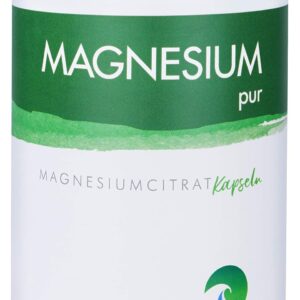 Magnesium-pur Magensiumcitrat Kapseln vegan 250 Stück Dose, hochdosiert 100mg Magnesiumcitrat pro Kapsel