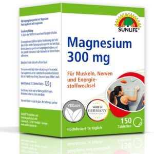 Sunlife Magnesium Tabletten 300 mg, 150 Tabletten