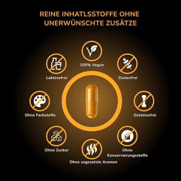 Premium Multivitamin und Mineral Komplex - 120 hochdosierte Kapseln - Essenzielle A-Z Vitamine, Mineralien und Superfood Pflanzenextrakte - In Deutschland hergestellt - Vegan – Bild 6