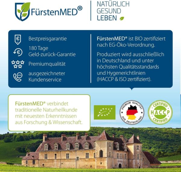 FürstenMED® 180 Magnesium Komplex Kapseln aus Magnesium-Citrat, Magnesium-Malat und Magnesium-Bisglycinat - Hochdosiert, Vegan & Ohne Zusatzstoffe – Bild 7